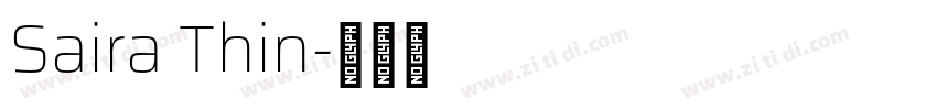 Saira Thin字体转换
